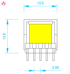 Hochfrequenz-EE13-Transformator magnetische Komponenten mit Bobine einzelausgang Stromspannung Transformator Rohs-Zertifiziert - Product Image 3