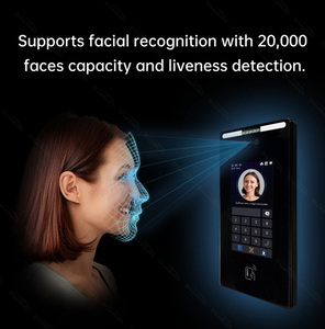 Inteligente 5 "Seguridad biométrica Reconocimiento facial Bluetooth Rfid Ascensor facial dinámico Tarjeta de hotel Cerradura de puerta Sistema de control de acceso - Product Image 6