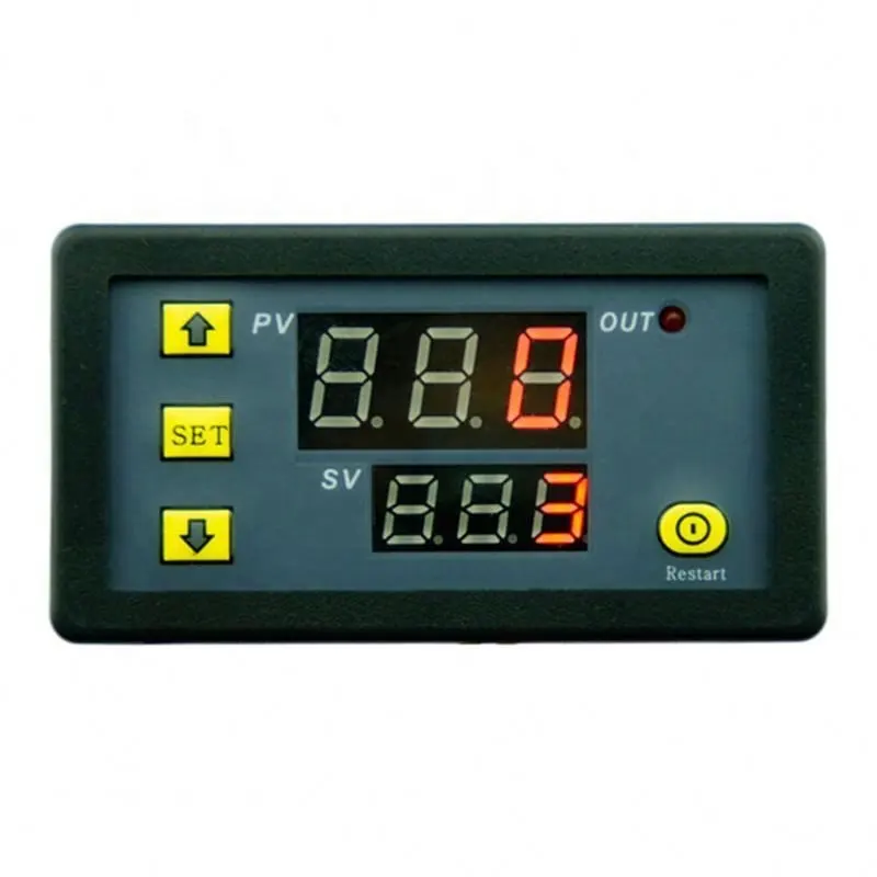 SeekEC T3230 12V 24V 220V relè temporizzato digitale doppio Display a LED interruttore di controllo Timer ciclo