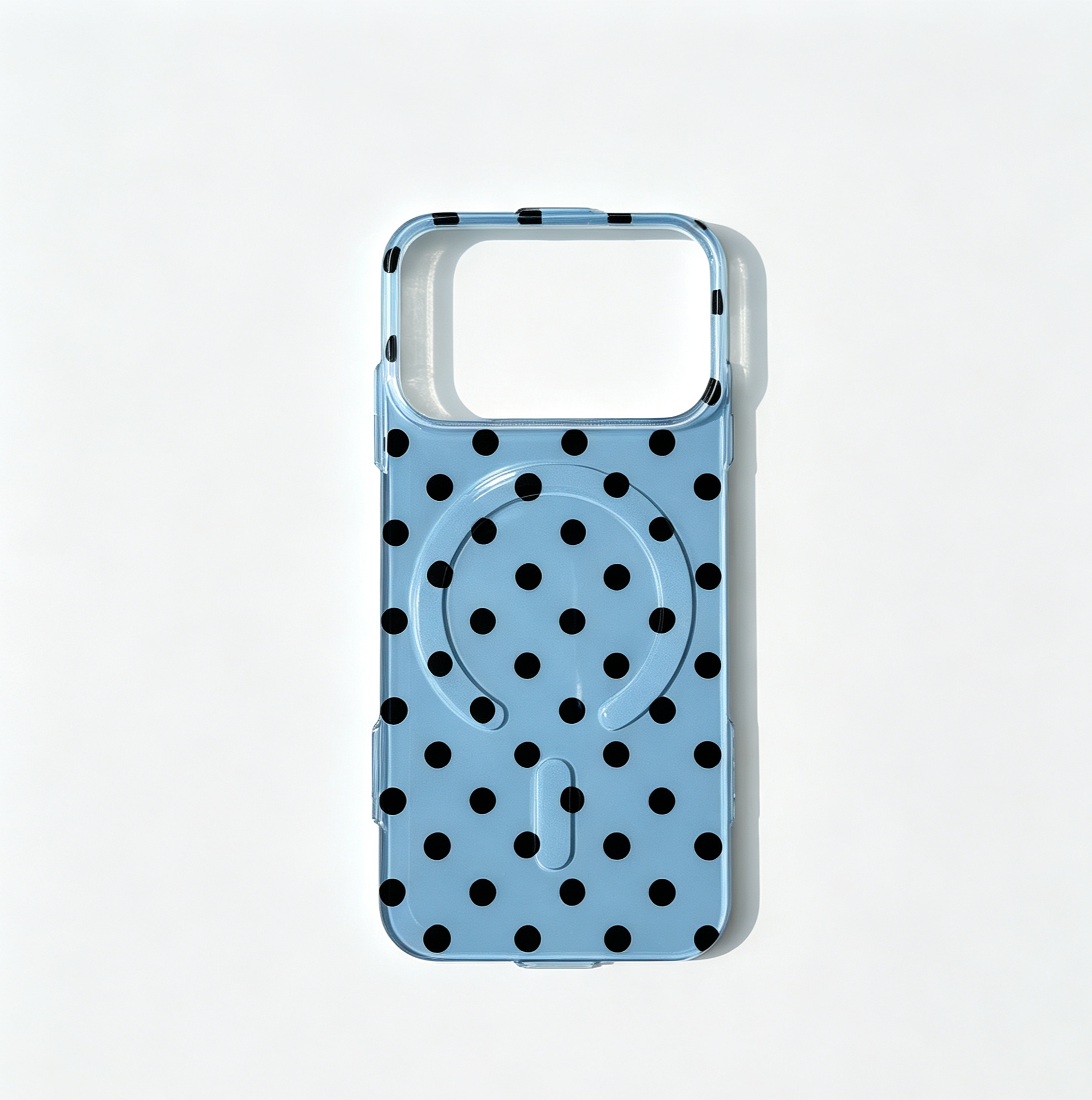 Bleu clair à pois