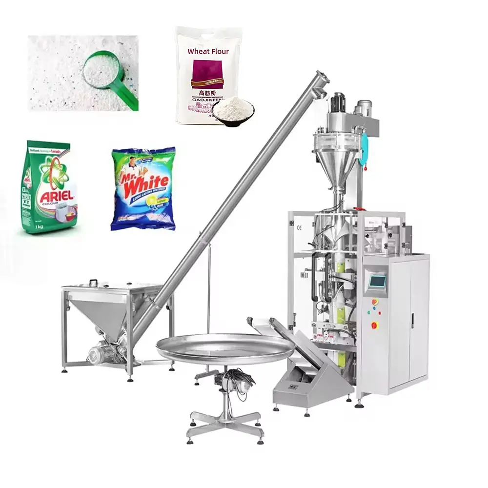 Fully Automatic Washing Powder Packing Machine Wheat Flour Filling Preformed Bag/Making Bag Packaging Machine