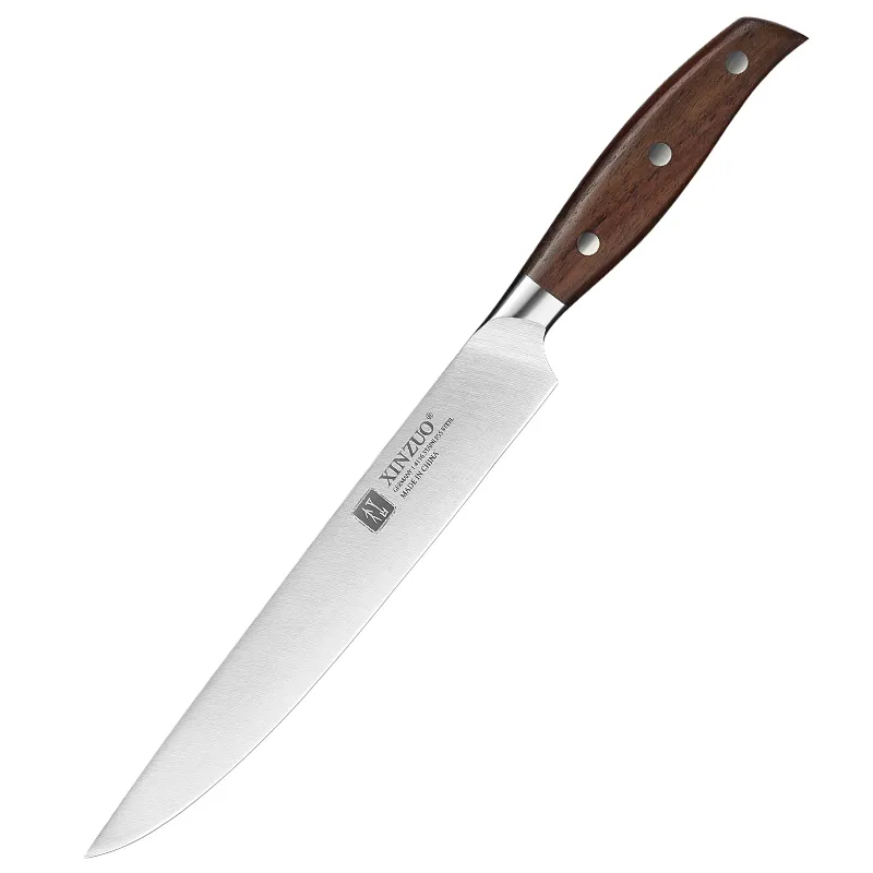 Xyj couteaux de Chef de 8 pouces à haute teneur en carbone, couteau de cuisine tranchant en acier inoxydable allemand, couteau à trancher avec manche en bois