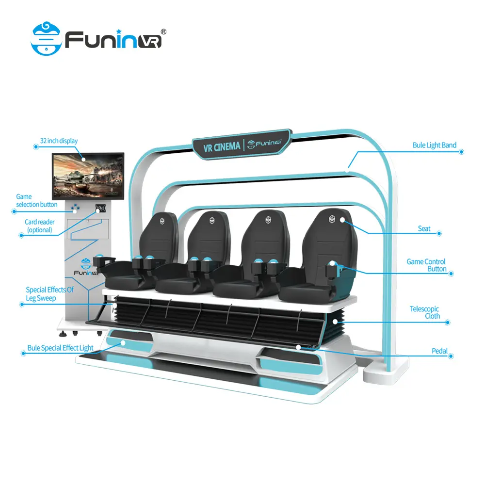 Proveedores de sistema de cine de película Vr, equipo de Cine de movimiento, 4d, 5d, 6d, 7d, 9d, Metal, sistema eléctrico/hidráulico de un año