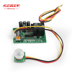 Módulo de interruptor de inducción de cuerpo humano de 12V CC, salida de relé de Control automático, convertidor infrarrojo piroeléctrico PIR IR para Arduino