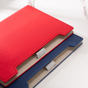 Executive A5 Cloth-Bound <strong>Notebook</strong> Hardback <strong>with</strong> Pen Holder &amp; Card Slot | Black Spiral Square Grid Pages - Product Image 4