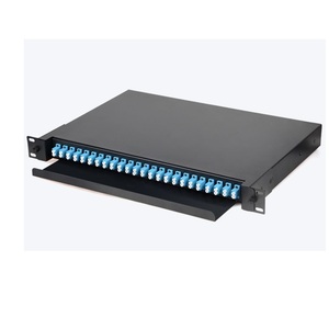 Buena calidad precio 19 ''1U escritorio ODF empalme Cassette 24 puertos LC adaptador distribución Terminal caja fibra óptica Patch Panel - Product Image 1