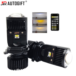 OEM ไฟหน้ารถยนต์ LED H4 Y3พ3000K-6000K แอพควบคุมแสงแอพควบคุมแสงลำแสงต่ำหลอดไฟ3สี - Product Image 2