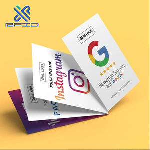 Grifo de código QR programable personalizado para revisar tarjetas de Google 13,56 Mhz PVC NFC Tarjeta de reseñas de Google - Product Image 2