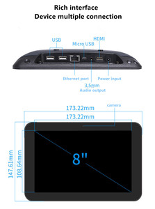 Настенный 8-дюймовый планшет RK3566 Android 11 с сенсорным экраном для приветственного отображения в выставочных залах - Product Image 4