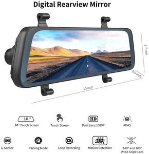 2023新型可定制G-sensor多功能行车记录仪汽车Dvr后视镜 - Product Image 2