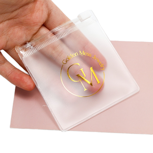 Özel baskılı Logo plastik kilitli poşet buzlu fermuarlı çantalar takı kılıfı