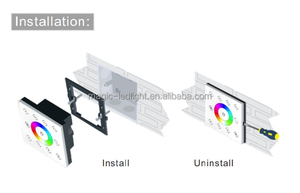 P7 Wand montage Touch Panel LED Dmx Controller 220V LED RGB Controller Dmx512 Wireless RGB Controller für RGB Strip Light - Product Image 4