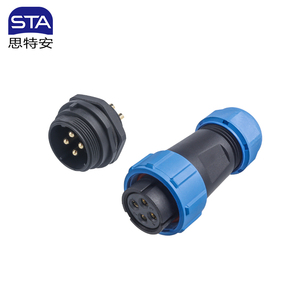 SP21 IP68 Back Nut Welding Electric Waterproof Connector Plug <strong>Socket</strong> 2 3 4 5 7 9 <strong>12</strong> Pin Panel Power Cable Aviation Connectors - Product Image 2