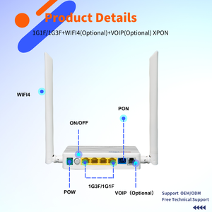 Bộ định tuyến wifi onu 1ge + 3fe + wifi4 + VoIP TCP GPRS xpon Mạng Cáp Quang ăng ten tăng cao - Product Image 4
