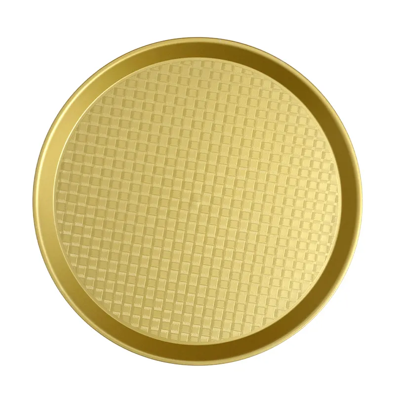 Design personalizado Ouro Rodada Grande Comida De Plástico Rígido Lagosta Barware Servindo Bandejas Bandeja De Plástico Rígido