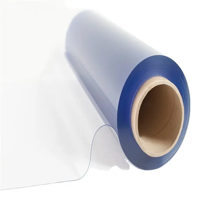 Lámina de PVC rígido transparente tinte azul claro grado medicinal termoformado materiales