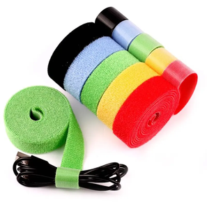 100% Nylon Back to Back <strong>Hook</strong> and <strong>Loop</strong> Cable Wrap Tie <strong>Multi</strong>-colored <strong>Hook</strong> <strong>Loop</strong> Fastener Tape for Wire Bundling - Product Image 3