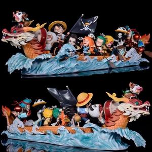 Toptan 86CM heykelcik heykelleri 0NE parça ejderha tekne Luffy Luffy kıyıcı Figura modeli PVC Anime figürü oyuncaklar değişti