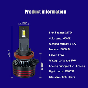 Nhà máy trực tiếp Bán hàng nóng M8 Pro <span class=keywords><strong>Led</strong></span> xe đèn pha Bóng đèn 140W h1h3h4h7h8/9/11 9005 9006 9012 - Product Image 5