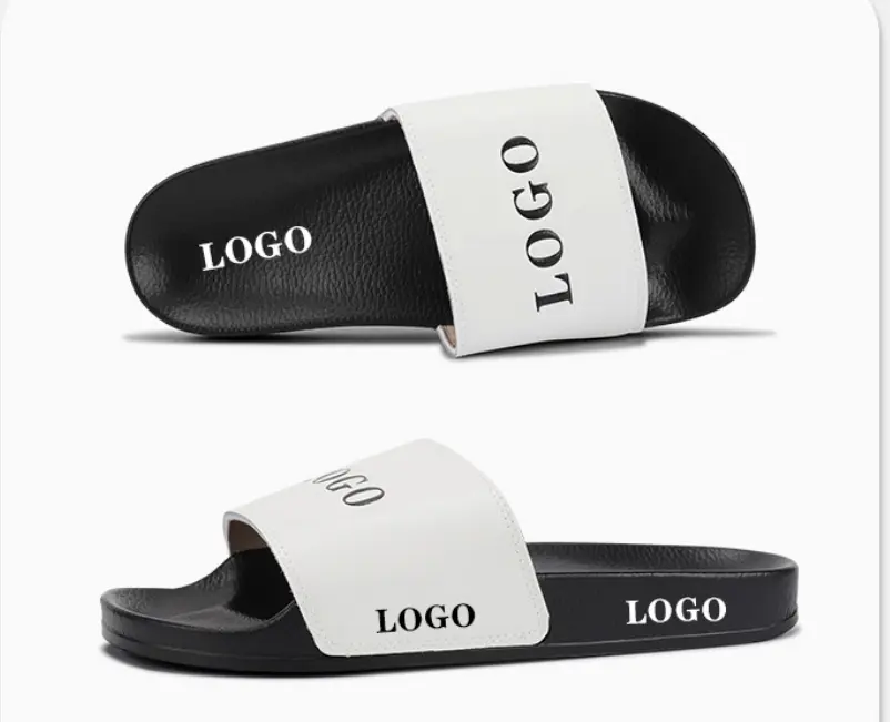 Henghao comode diapositive personalizzate alla moda suola in Pu di alta qualità scarpe da diapositive Unisex Logo personalizzato diapositive traspiranti Logo personalizzato