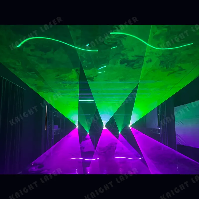2023 Cina pabrik Laser tahap dj disco 5w 6 Watt Rgb animasi lampu Laser menunjukkan proyektor