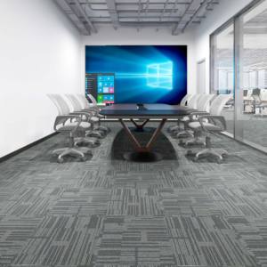 Büro-Teppichfliesen Moderne Blumen-Jacquard Teppichquadrate Hotel PP PVC Teppichfliesen Quadratische Gewerbe-Teppichfliesen - Product Image 3