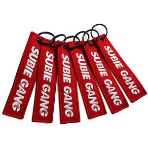 Tên tùy chỉnh logo chuyến bay thêu móc chìa khóa các bản vá lỗi nhà sản xuất quần áo xe máy phụ kiện keystrap Keychain cho xe - Product Image 6