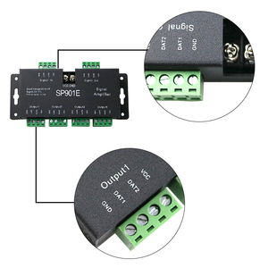 SP901E SPI усилитель сигнала ретранслятор для WS2812B WS2811 WS2813 RGB Адресуемая светодиодная Пиксельная полоса программируемая матричная панель освещения - Product Image 6