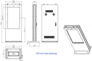 49 pollici da pavimento segnaletica display manager rete Android schermo LCD Display pubblicitario esterno chiosco - Product Image 6