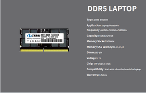 Originale di alta qualità memoria RAM DDR5 5600Mhz SODIMM 5600Mhz RAM per Notebook portatile Memory Stick - Product Image 4