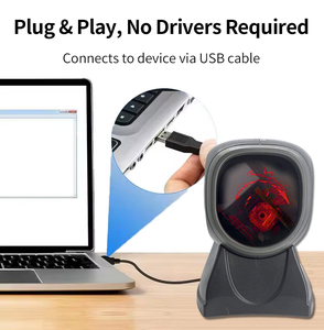 京信多语言usb-hid USB模拟串口和UART零售物流自动读取条形码免提扫描仪 - Product Image 4
