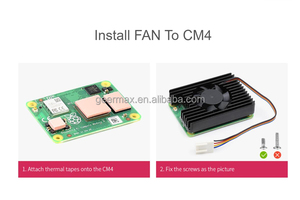Dissipatore di calore Raspberry Pi CM4 CM4-FAN-3007-B con ventola dissipatore di calore Waveshare CM4-FAN-3007-B modulo di calcolo 4 accessori Raspberry Pi