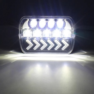 <strong>12v</strong> 5x7 Inch 7'' <strong>Led</strong> Headlight square 7x6 High Low Beam Arrow DRL Amber Turn Signal for Car - Product Image 4