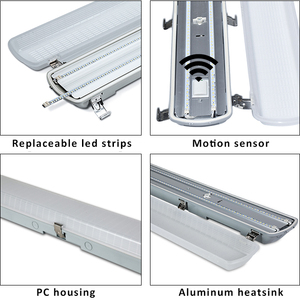 20W 30W 50W 60W 80W Damp防水Waterproof <span class=keywords><strong>Tube</strong></span> Luminaire IP66 Led Light For Parking Garage