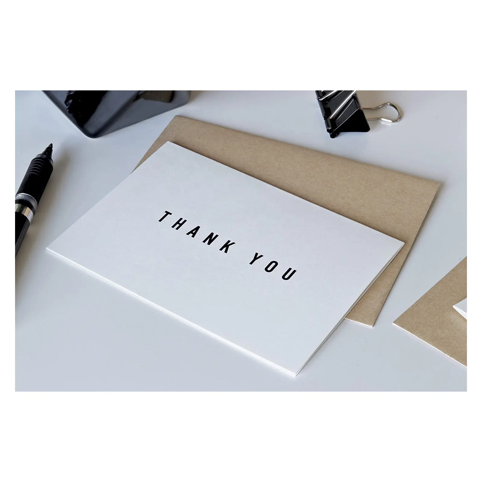 Myway 100pcs Elegant Modern Premium Paper Dankes karten mit selbst dichten dem Umschlag für Small Business Custom Card