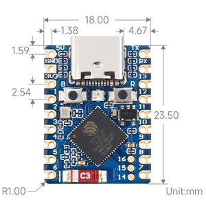 Esp32-S3Fh4R2 Dual-Core-Unterstützung Wifi Blue-Tooth Ultra-Small Größe Esp32 S3 Esp 32 Esp32-S3-Zero Mini Development Board-Modul - Product Image 5