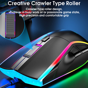 SAMAミニマウスRGBゲーミングマウス軽量デザイン光学センサーゲームマウス - Product Image 2