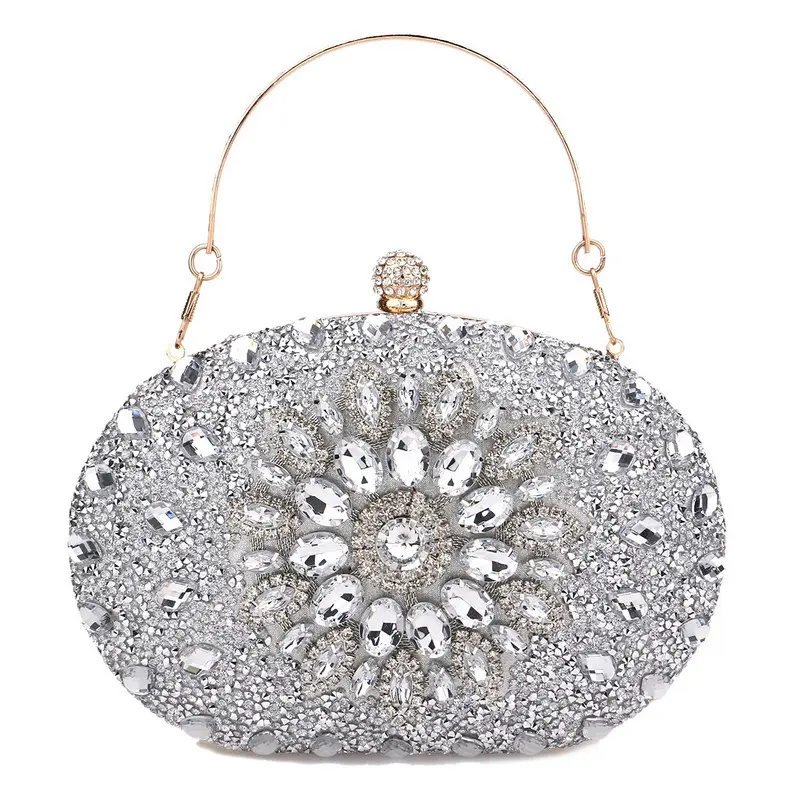 Diamant femmes luxe pochette sac de soirée mariage cristal dames téléphone portable poche sac à main femme brillant portefeuille pour cadeau de fête