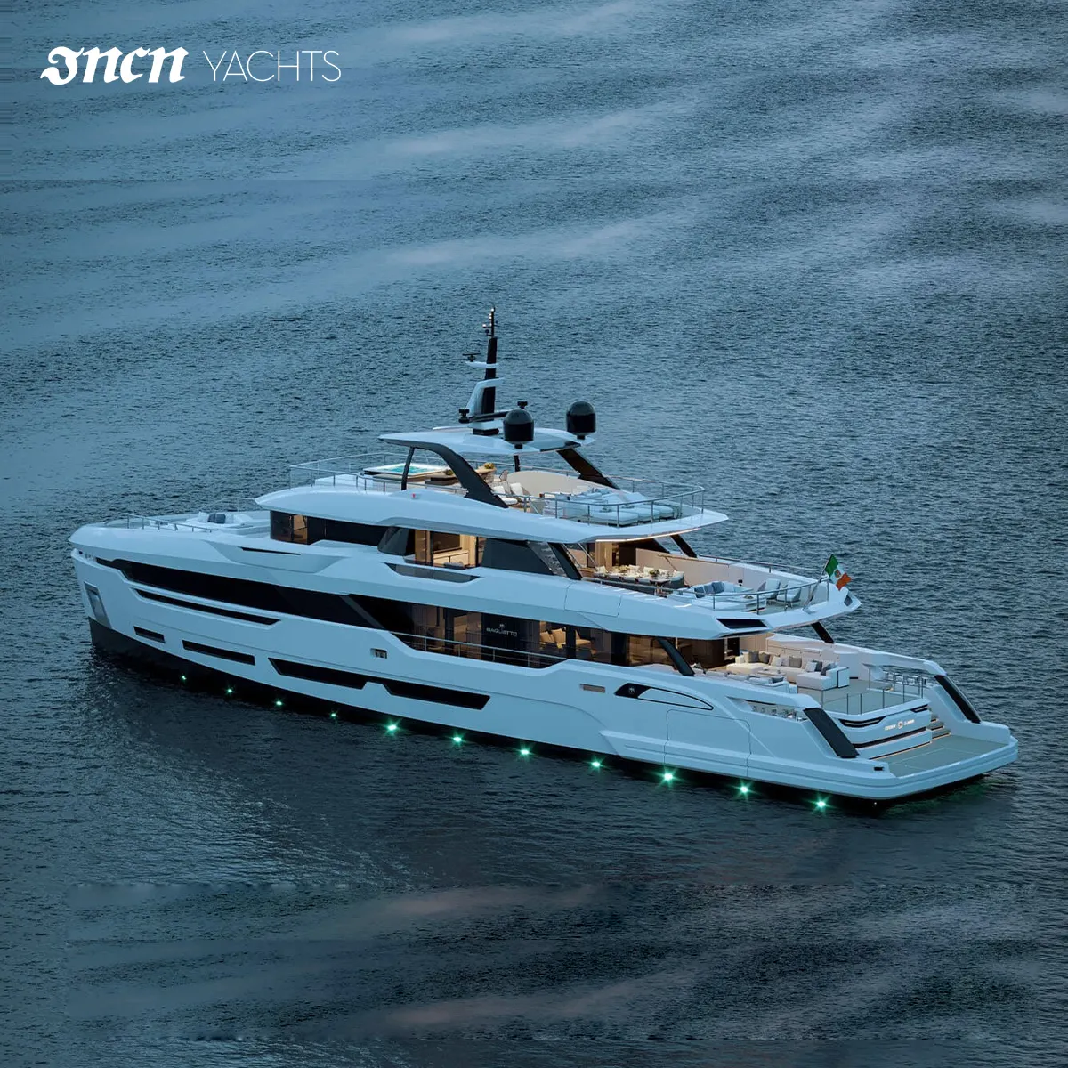 JNCN تصميم جديد لصيد الأسماك 3 يخت 133ft قارب مركزي جهاز تحكم قارب الصيد عالية الجودة اليخوت الفاخرة الفائقة للبيع