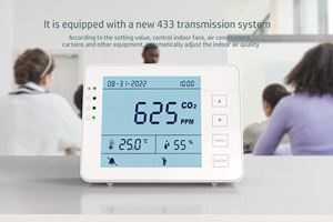 Controlador de monitor Digital co2, control remoto inalámbrico para la calidad del aire, control de monitoreo de carbono - Product Image 2