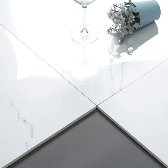 600*600mm PY6648 beyaz sırlı fayans zemin fiyatı mermer fayans tasarım oturma odası porselen cilalı fayans