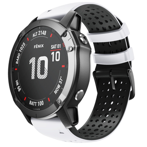 Eraysun 26mm Quick Release Breathable Silicone Strap for Garmin <strong>Fenix</strong> 7X/6X /6X Pro/5X /5X Plus/<strong>3</strong>/3HR - Product Image 1