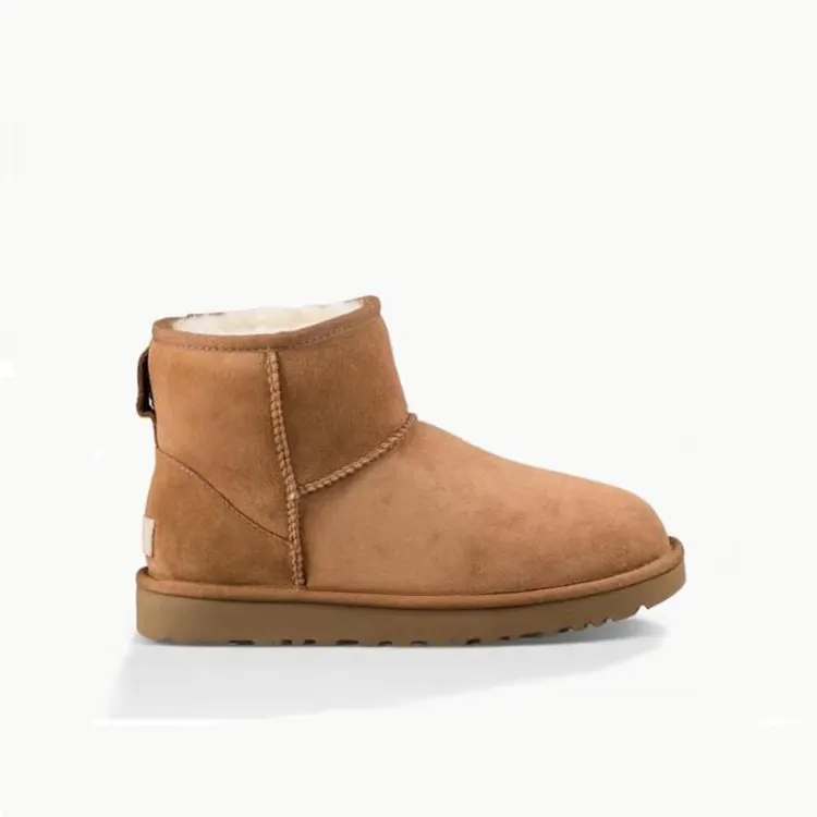 Botas de pele de carneiro, 100% de alta qualidade, mulheres e homens, inverno, quente, clássico, botas de pele de carneiro, fora