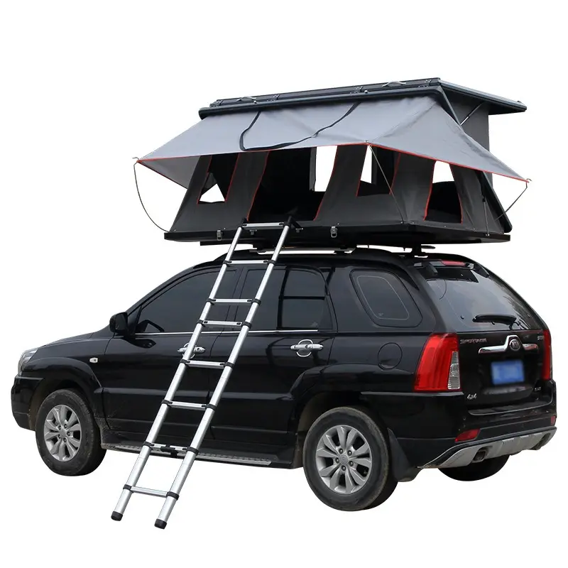 Nuevo estilo 2-4 personas impermeable 4wd coche Camping aluminio duro techo superior tienda