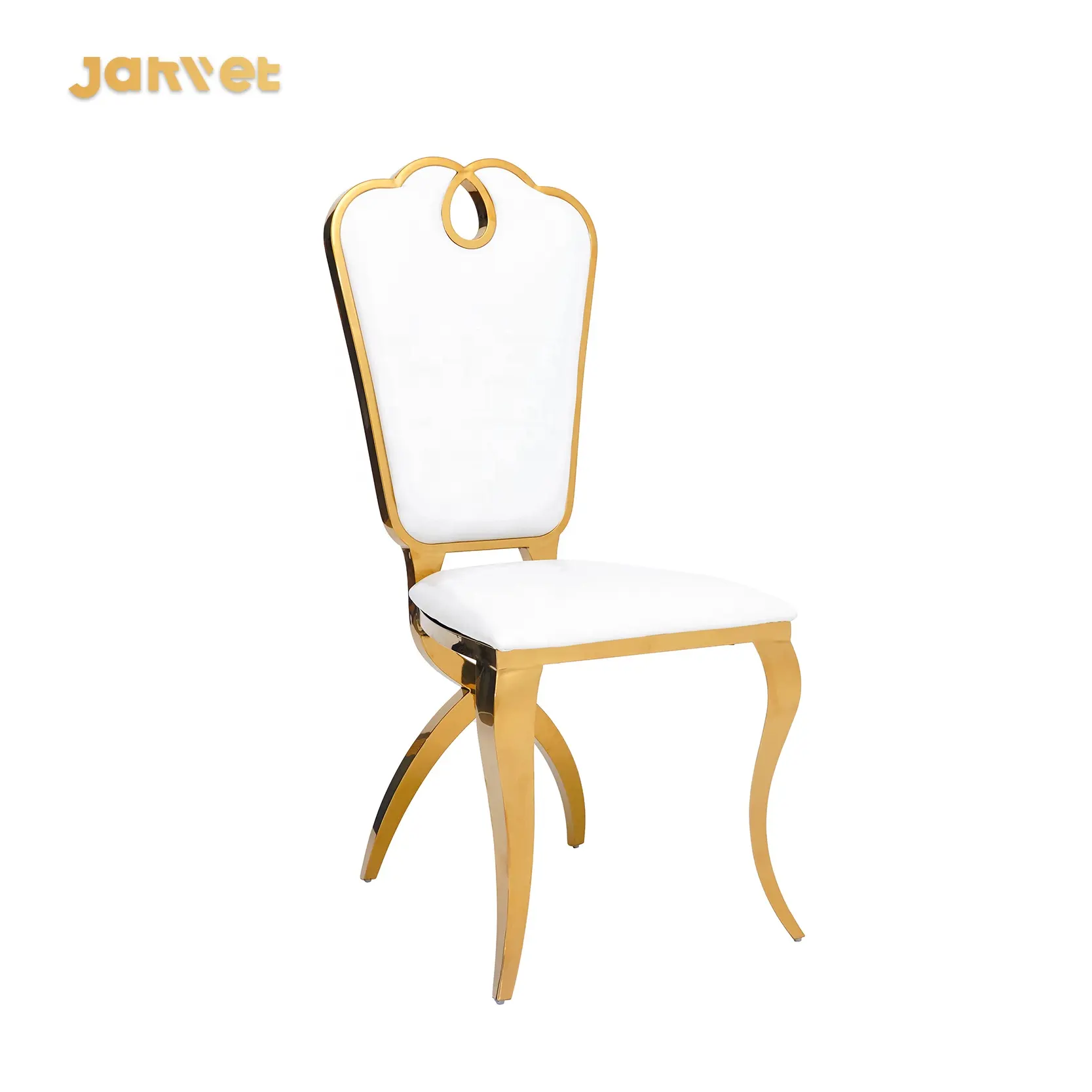 Luxury Royal Event Party Venue Rental Wing Back Gold Stainless Wedding Chairs