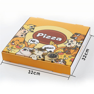 10&quot; Length X 10&quot; Width X <strong>1.5</strong>&quot; Custom Kraft Paper White Lock Corner Paperboard Pizza <strong>Box</strong> - Product Image 6