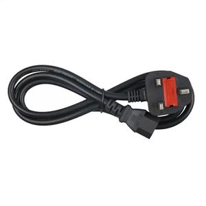 High Quality Customizable Standard PVC 3-Wire <strong>Power</strong> <strong>Cord</strong> with <strong>Fuse</strong> SJTW Wire Iec Female End BS306 Household <strong>AC</strong> <strong>UK</strong> Plug Socket