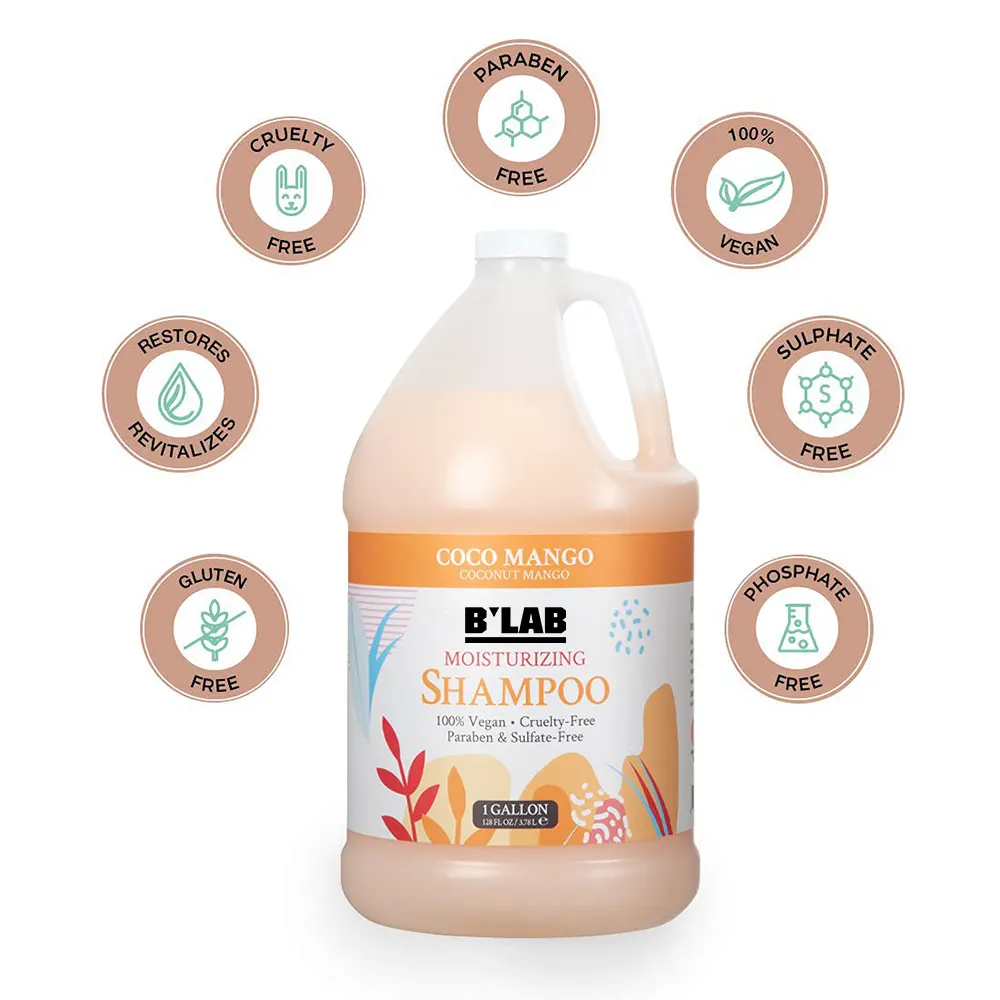 Private Label Hair Care Shampoo Supplier for Gallon of Shampoo and Conditioner Moisture Coconut oil Shampoo Bulk