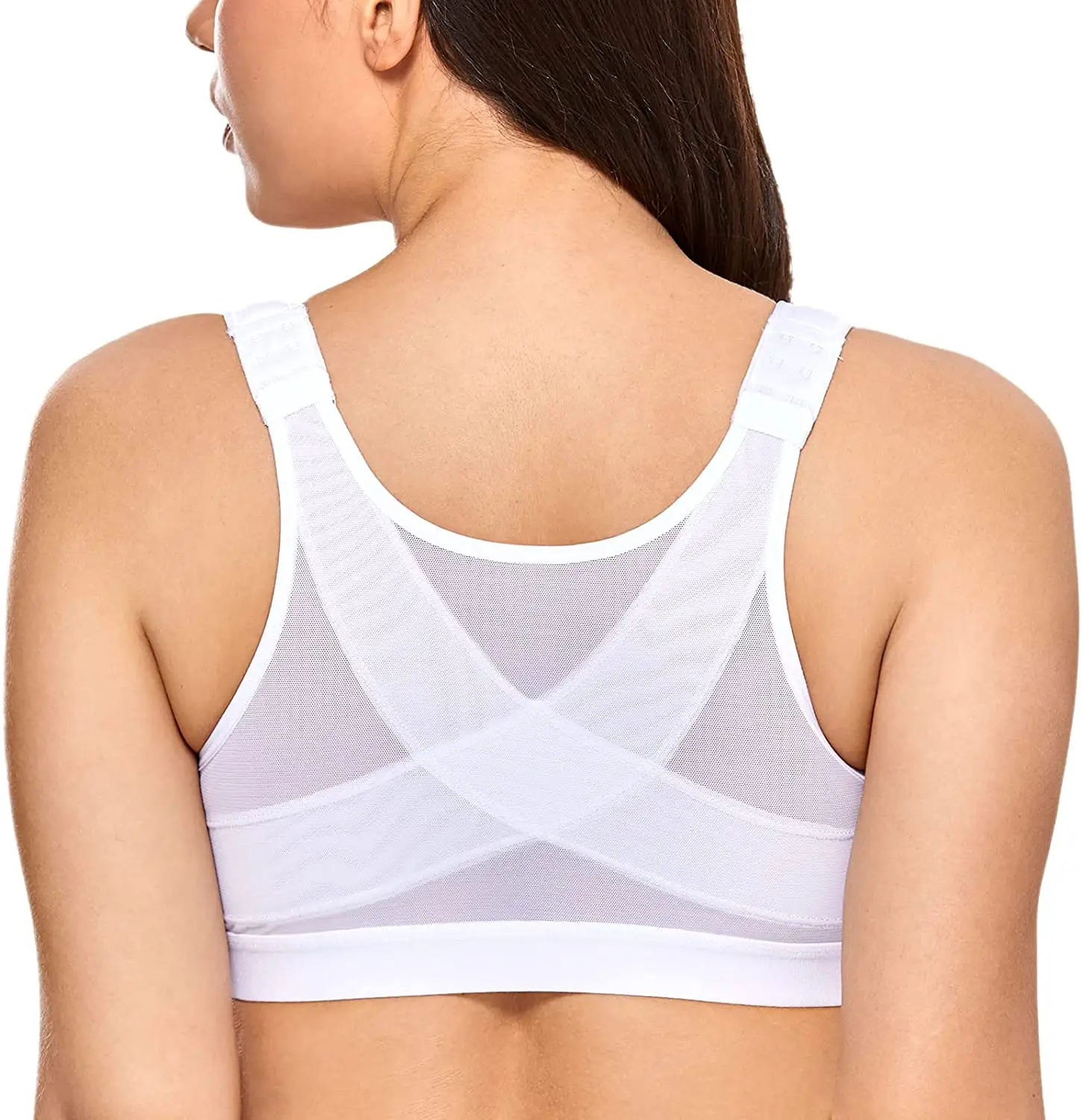 Soutien-gorge Posture de qualité supérieure pour femmes, avec fermeture frontale, fil de maintien, couverture complète