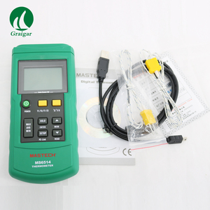 MS6514 MASTECH דיגיטלי מדחום Tester USB ממשק כפול קו קלט ערוץ כפול (T1, T2)